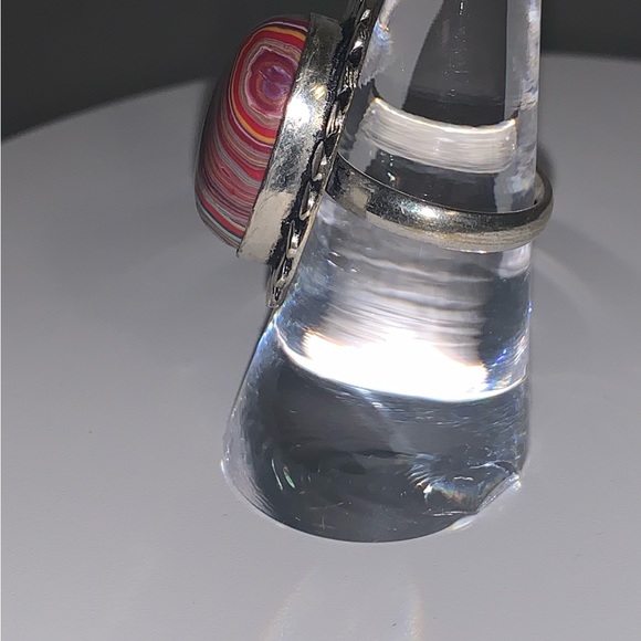 Rainbow Cal-silica Sterling Silver Ring - Picture 2 of 12